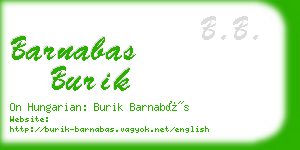 barnabas burik business card